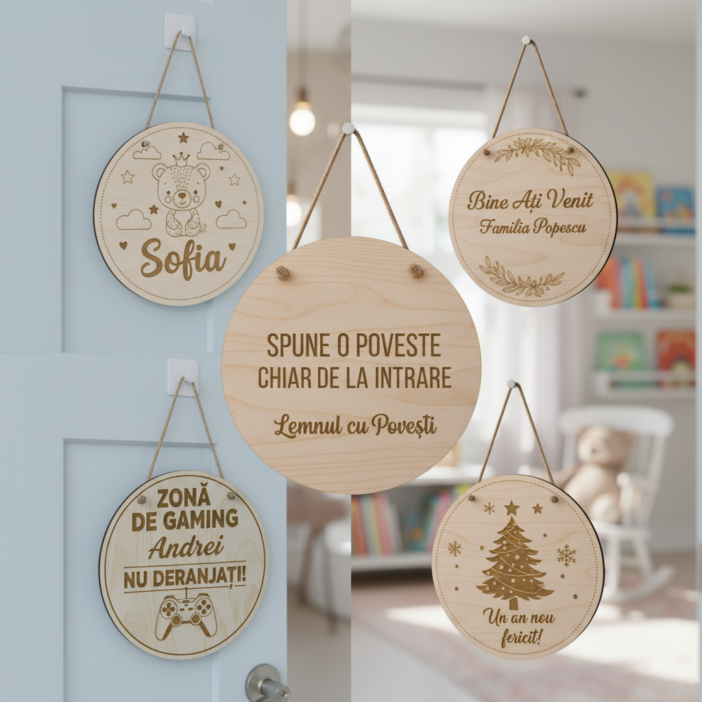 Spune o Poveste Chiar de la Intrare: Ghidul Tău Pentru Decorațiuni de Ușă din Lemn Personalizate