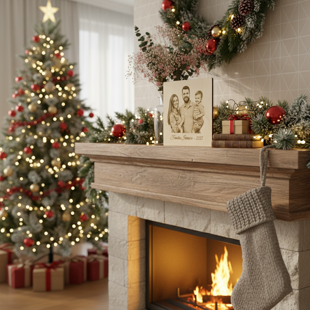 Plăcuță Decorativă Personalizată cu Fotografie și Text - Cadou Unic