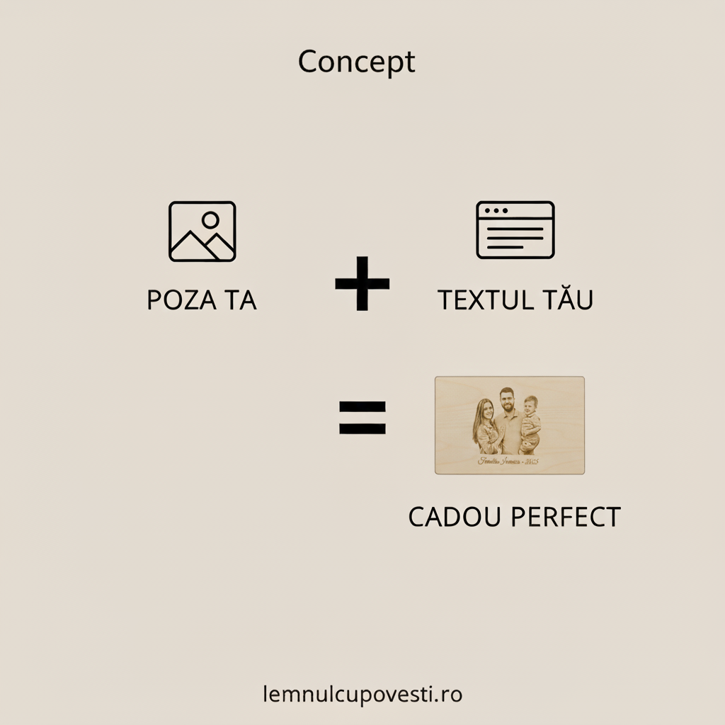 Plăcuță Decorativă Personalizată cu Fotografie și Text - Cadou Unic